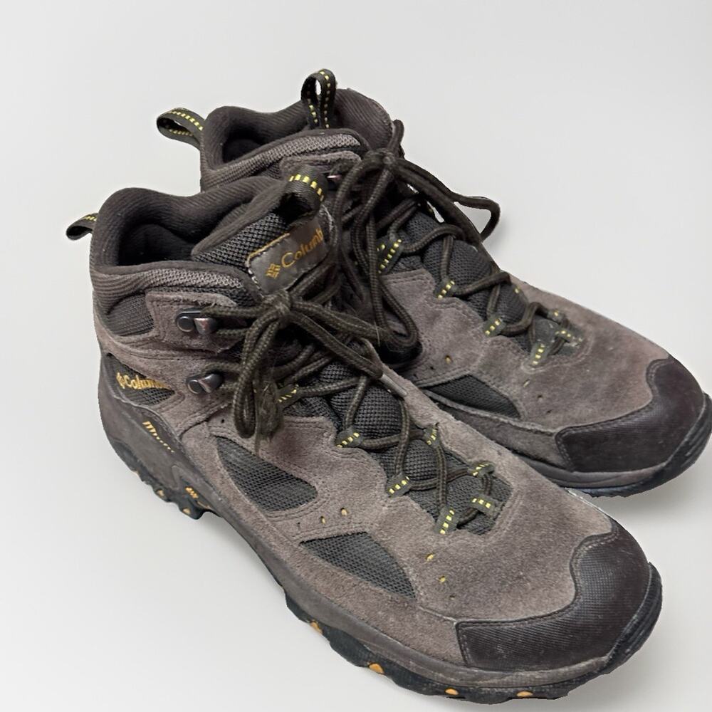 Columbia Mens 10 Hiking Boots Brown Gray Suede Mesh BM4442-231